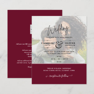 FOTO WEDING INVITATION Budget Overlay Text LeahG