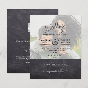 FOTO WEDING INVITATION Budget Overlay Text LeahG