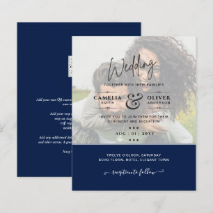 FOTO WEDING INVITATION Budget Overlay Text LeahG