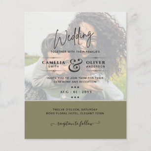 FOTO WEDING INVITATION Budget Overlay Text LeahG Flyer