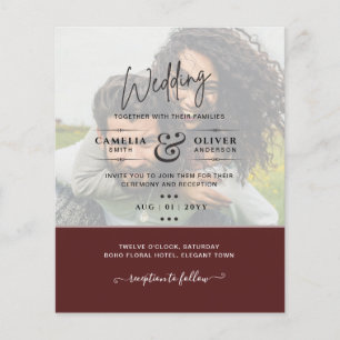 FOTO WEDING INVITATION Budget Overlay Text LeahG Flyer