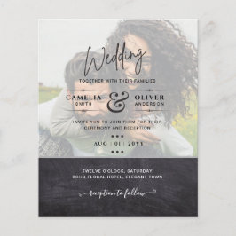 FOTO WEDING INVITATION Budget Overlay Text LeahG Flyer