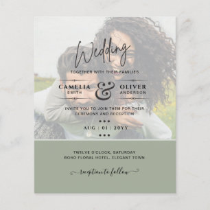 FOTO WEDING INVITATION Budget Overlay Text LeahG Flyer
