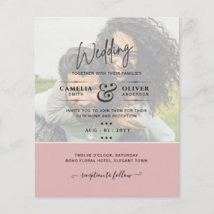 FOTO WEDING INVITATION Budget Overlay Text LeahG Flyer