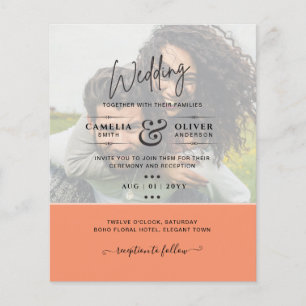 FOTO WEDING INVITATION Budget Overlay Text LeahG Flyer