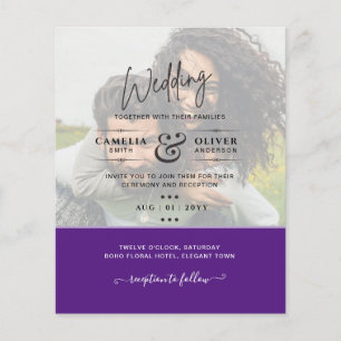 FOTO WEDING INVITATION Budget Overlay Text LeahG Flyer