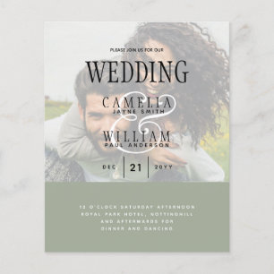 FOTO WEDING INVITATION Overlay Text LeahG HAUSHALT Flyer
