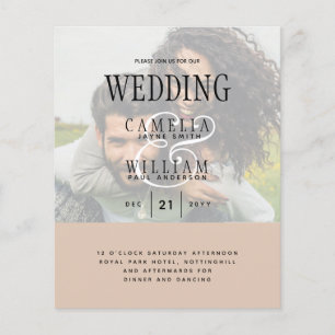 FOTO WEDING INVITATION Overlay Text LeahG HAUSHALT Flyer