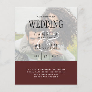 FOTO WEDING INVITATION Overlay Text LeahG HAUSHALT Flyer