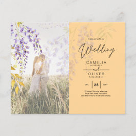 FOTO WEDING INVITATION Wisteria Floral BUDGET