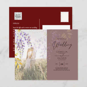 FOTO WEDING INVITATION Wisteria Floral BUDGET