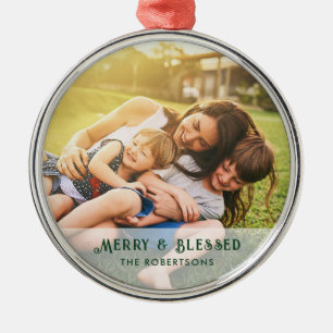 Foto Weihnachten Festlicher Sake Ornament Aus Metall