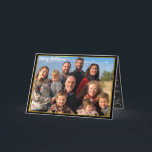 Foto Weihnachten - Gold und Chalkboard-Elemente<br><div class="desc">Foto Weihnachten Gold & Chalkboard Elemente Falten Grußkarte Ein großes Foto auf der Vorderseite und 4 kleine Fotos auf der Rückseite mit Ihrem Weihnachtsbrief innen.</div>