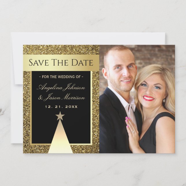 Foto Weihnachten Hochzeit Save The Date (Vorderseite)