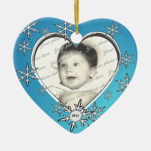 Foto Weihnachten Keramik Ornament (Vorne)