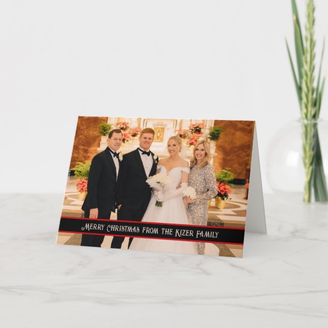 Foto Weihnachten Modern Inspirivity Card Karte (Vorderseite)