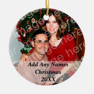 Foto-Weihnachten oder andere Feiertags-Verzierung Keramik Ornament