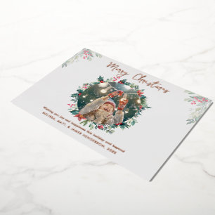 Foto Weihnachten Rustikal Kariert Folien Feiertagskarte