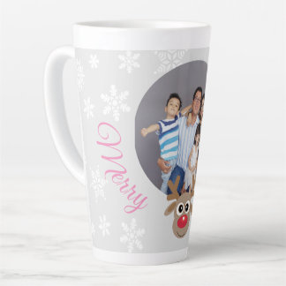 Foto Weihnachten Silver Grau Niedlich Rentier Scri Milchtasse