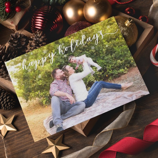 Foto Weihnachten Weihnachten glückliche Feiertage  Postkarte (Von Creator hochgeladen)