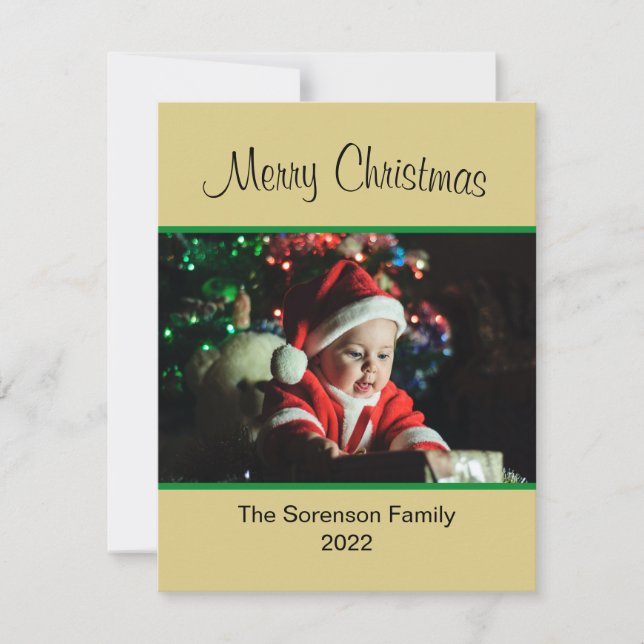 Foto Weihnachten Weihnachten Goldene Ornamente Hol (Vorderseite)