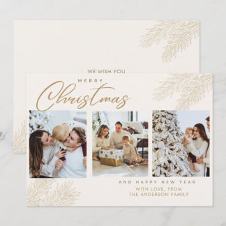 Foto Weihnachts-Familienurlaubskarte Einladung