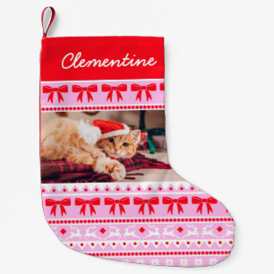 Foto Weihnachts-Imitate Strick Sweater mit Name Kleiner Weihnachtsstrumpf