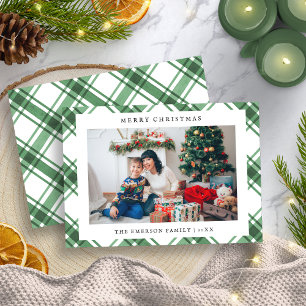 Foto-Weihnachts-Karo-Flach-Holiday-Karte Feiertagskarte