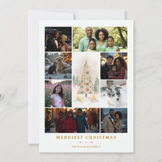 Foto-Weihnachtsbaum-Feiertags-Familien-Collage TMF Feiertagskarte