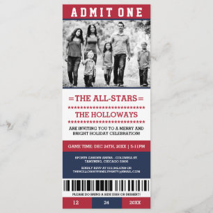 Foto-Weihnachtsfeiertags-Party-Karten-Einladungen Einladung