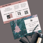 Foto Weihnachtsgeschenkgutschein Werbeaktion Flyer<br><div class="desc">Der Flyer für Weihnachtsgeschenke im Foto ist Teil der Black Pink Hair Stylist Business Cards & Suite Kollektion. ● Format: Horizontales Layout ● Vorder: ・ Hintergrund: Kundenspezifisches Weihnachtsgeschenk ・ Rechter Teil: Schneeweiße Textfelder von oben bis unten: ・ Benutzerdefiniertes Logo ・ Werbetext: "Schenken und erhalten Sie das Schönheitsgeschenk dieses Weihnachtsgeschenk!" ・...</div>