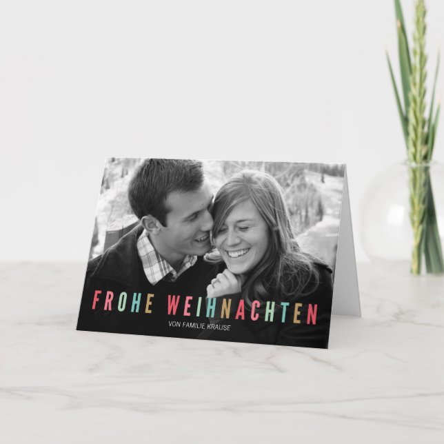 Foto Weihnachtskarte | Bunte Weihnachten (Vorderseite)