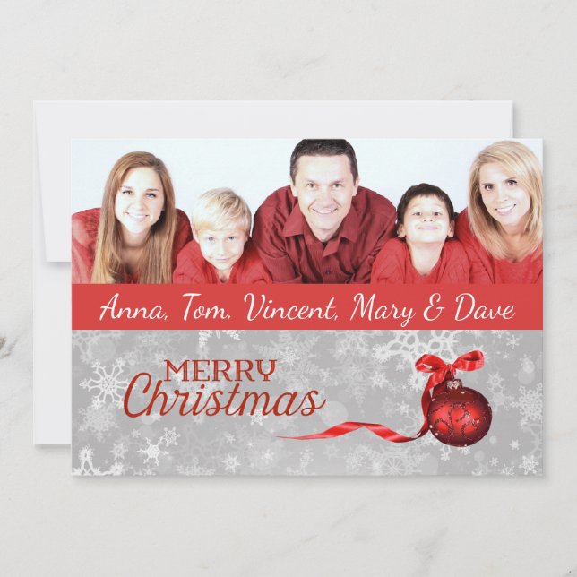 Foto Weihnachtskarte Feiertagskarte (Vorderseite)