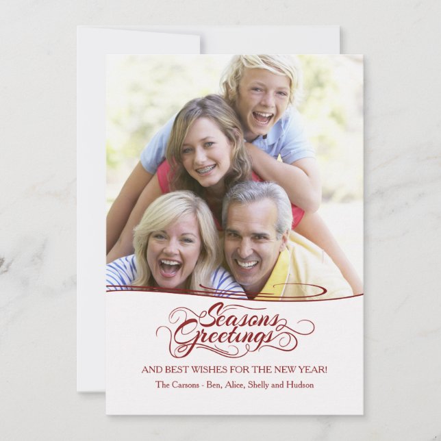 Foto-Weihnachtskarte Feiertagskarte (Vorderseite)