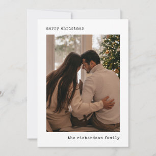 Foto-Weihnachtskarte für Minimalistische Schreibma Feiertagskarte