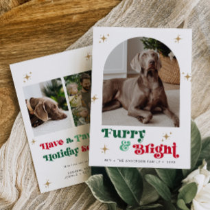 Foto Weihnachtskarte Hund Weihnachtsgebäck Welpe F Feiertagskarte