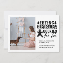 Foto Weihnachtskekse für 2 Schwangerschaften Feiertagskarte