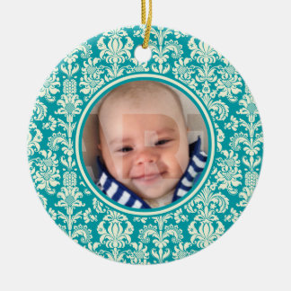 Foto Weihnachtsschmuck - Blau & Weiß Damaskus