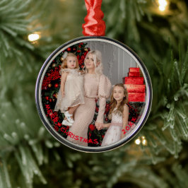 Foto Weihnachtsschmuck, individueller Urlaub Ornament Aus Metall