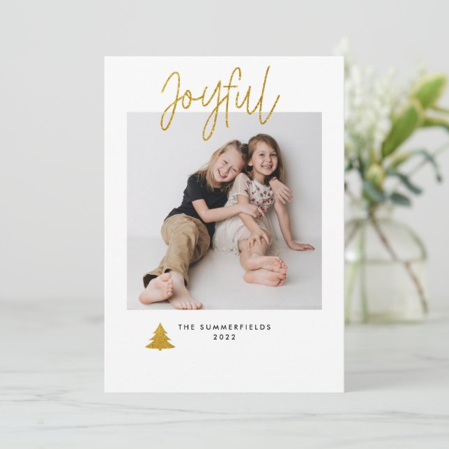 Foto Weihnachtsschrift Feiertagskarte (Stehend Vorderseite)