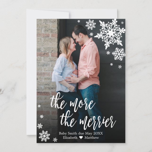 Foto Weihnachtsschwangerschaft Einladung (Vorderseite)