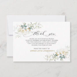 Foto Weiße Blumengärten Gold in Liebe Dankeskarte