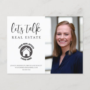 Foto "Weiße Kontaktdaten" Real Anwesen Postkarte