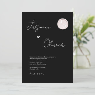 Foto-Weißwachs-Siegel-Monogramm-Hochzeit Einladung