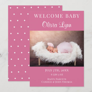 Foto Welcome Baby Ankündigung