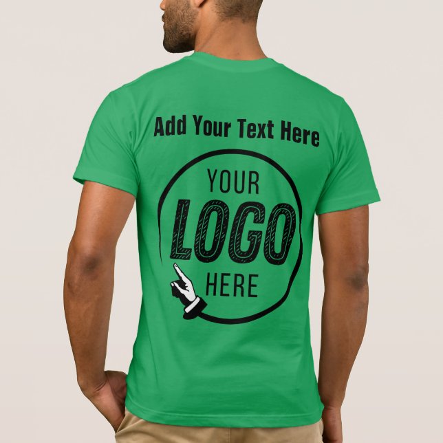 Foto-Werbeartikel für Firmenlogos hochladen T-Shirt (Rückseite)