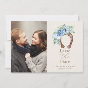 Foto Western Country Bohemian Floral Hochzeit Save The Date