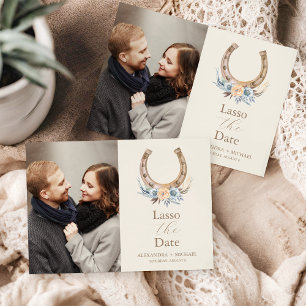 Foto Western Country Bohemian Floral Hochzeit Save The Date