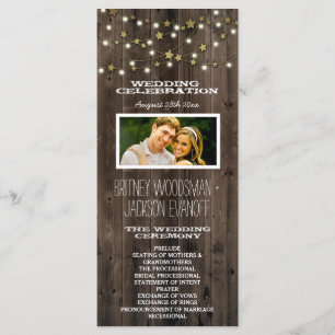 Foto Western Lights & Barn Wood Weddingprogramme Programm