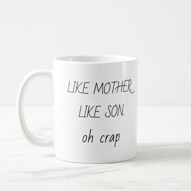 Foto wie Mutter Wie Sohn/Tochter Kaffee Kaffeetasse (Links)